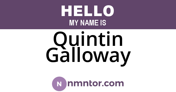 Quintin Galloway
