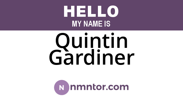 Quintin Gardiner