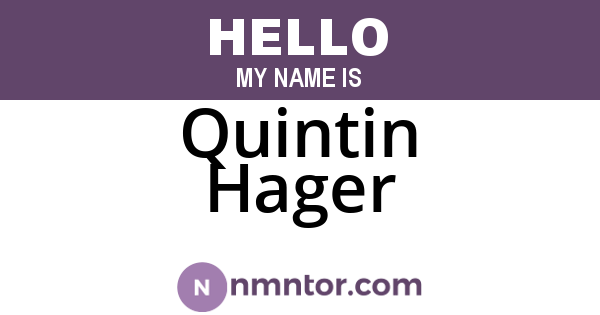 Quintin Hager