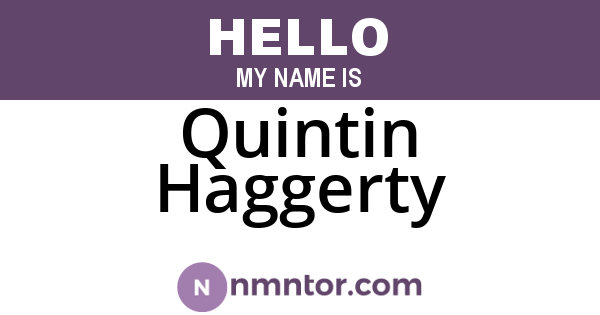 Quintin Haggerty