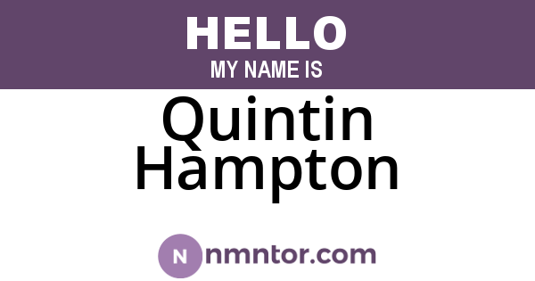 Quintin Hampton