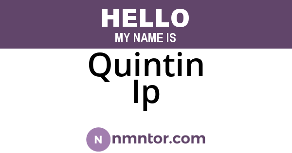 Quintin Ip