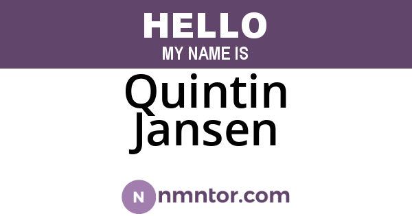 Quintin Jansen