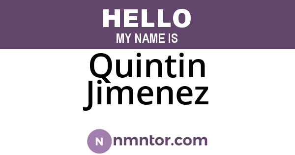 Quintin Jimenez