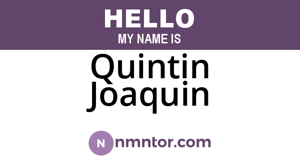 Quintin Joaquin