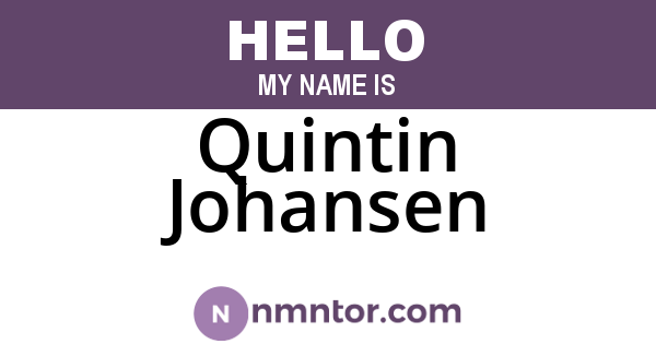 Quintin Johansen