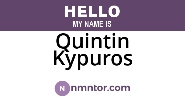 Quintin Kypuros