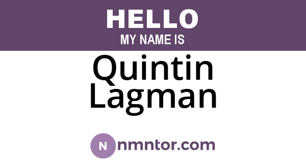 Quintin Lagman