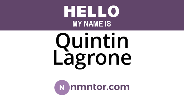 Quintin Lagrone