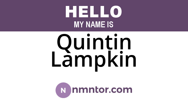 Quintin Lampkin