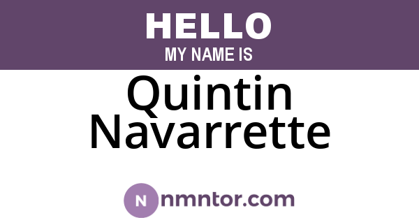 Quintin Navarrette