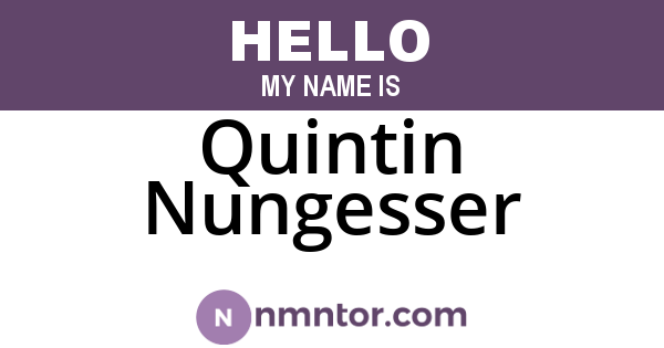 Quintin Nungesser