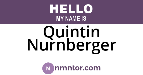 Quintin Nurnberger