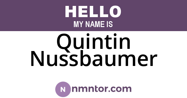 Quintin Nussbaumer