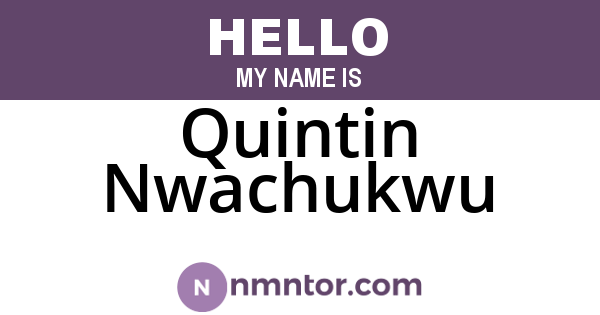 Quintin Nwachukwu