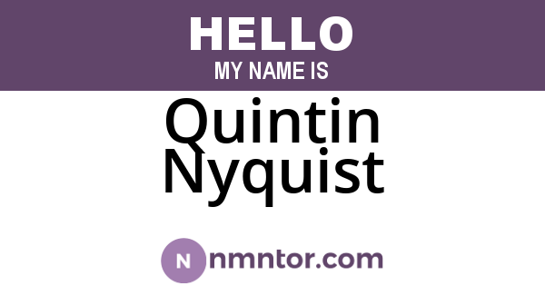 Quintin Nyquist