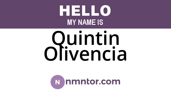 Quintin Olivencia