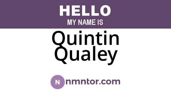 Quintin Qualey