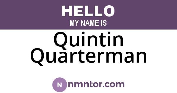 Quintin Quarterman
