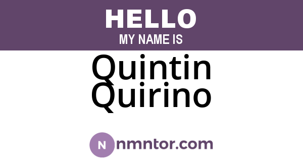 Quintin Quirino