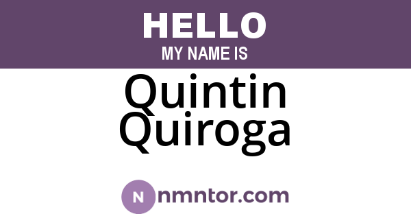 Quintin Quiroga