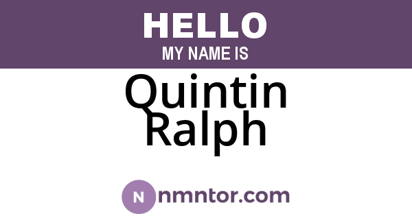 Quintin Ralph