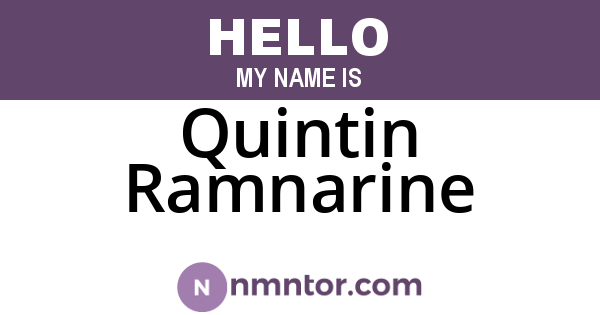 Quintin Ramnarine