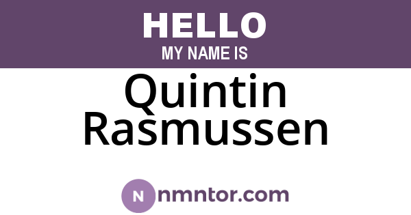 Quintin Rasmussen