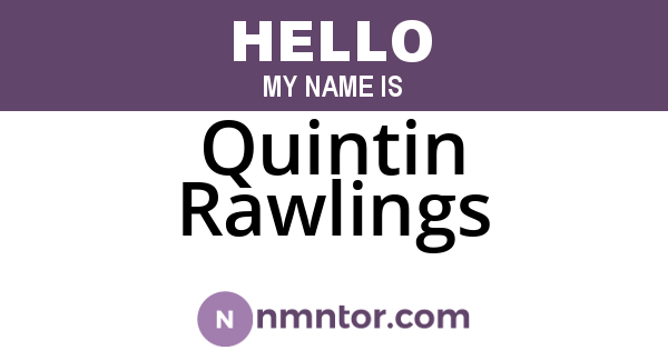 Quintin Rawlings