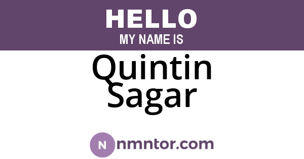 Quintin Sagar