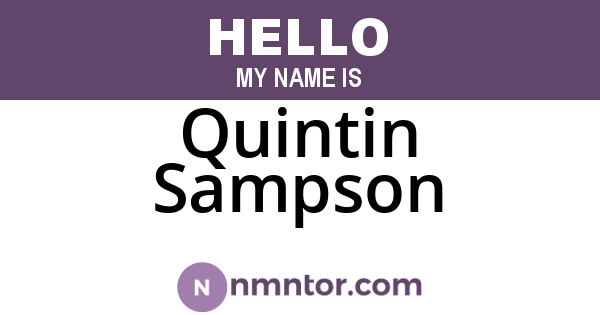 Quintin Sampson