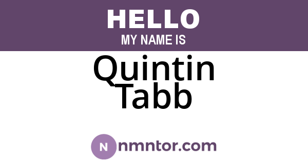 Quintin Tabb