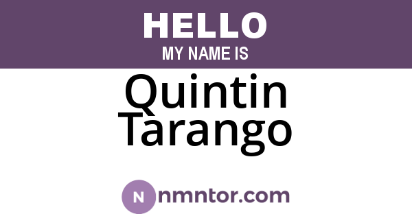 Quintin Tarango