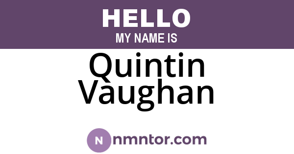 Quintin Vaughan