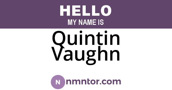 Quintin Vaughn