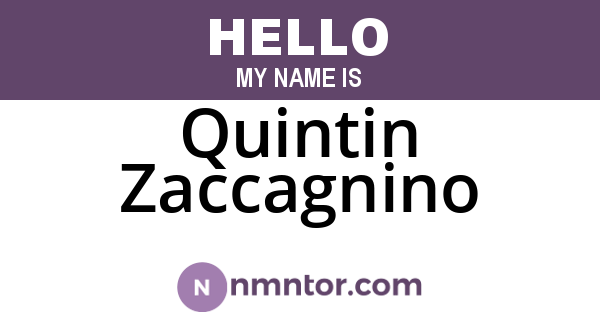 Quintin Zaccagnino