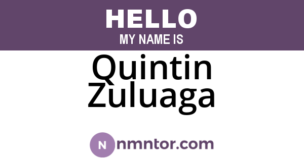 Quintin Zuluaga