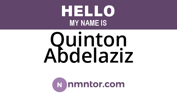 Quinton Abdelaziz