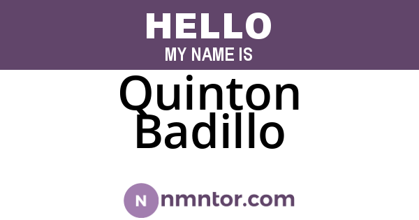 Quinton Badillo