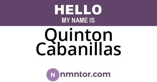 Quinton Cabanillas