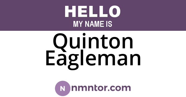 Quinton Eagleman