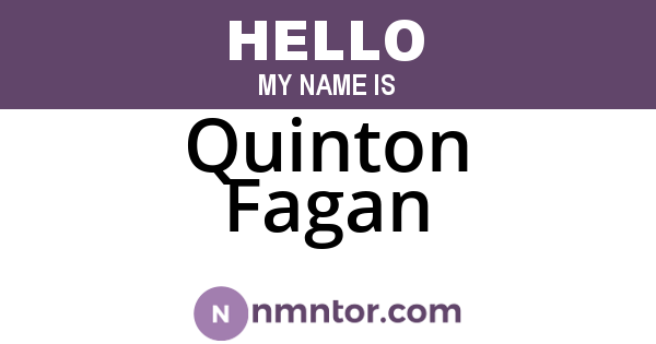 Quinton Fagan