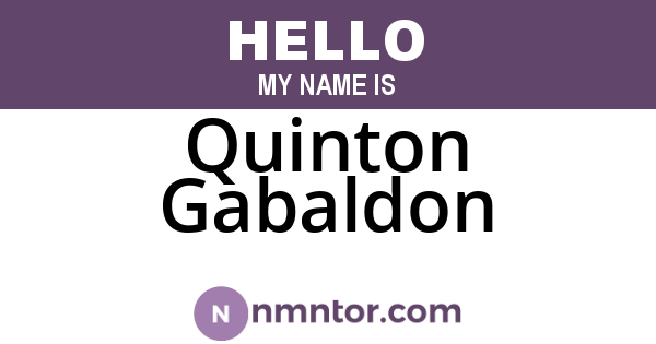 Quinton Gabaldon