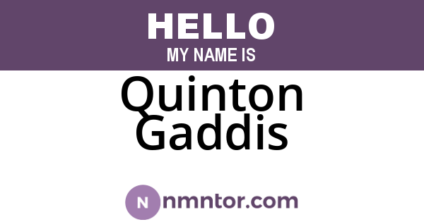 Quinton Gaddis