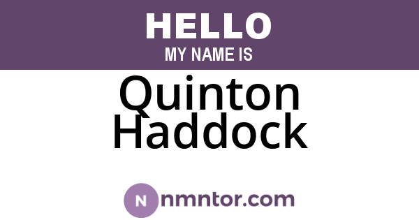 Quinton Haddock