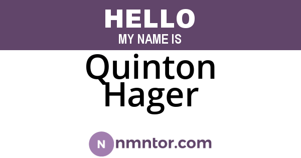 Quinton Hager