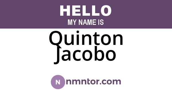 Quinton Jacobo