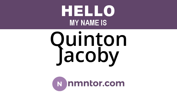 Quinton Jacoby