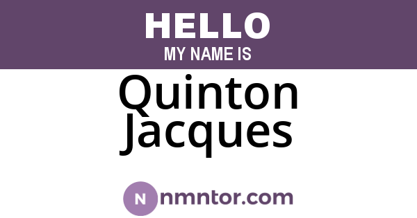 Quinton Jacques