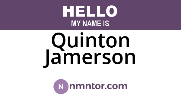 Quinton Jamerson